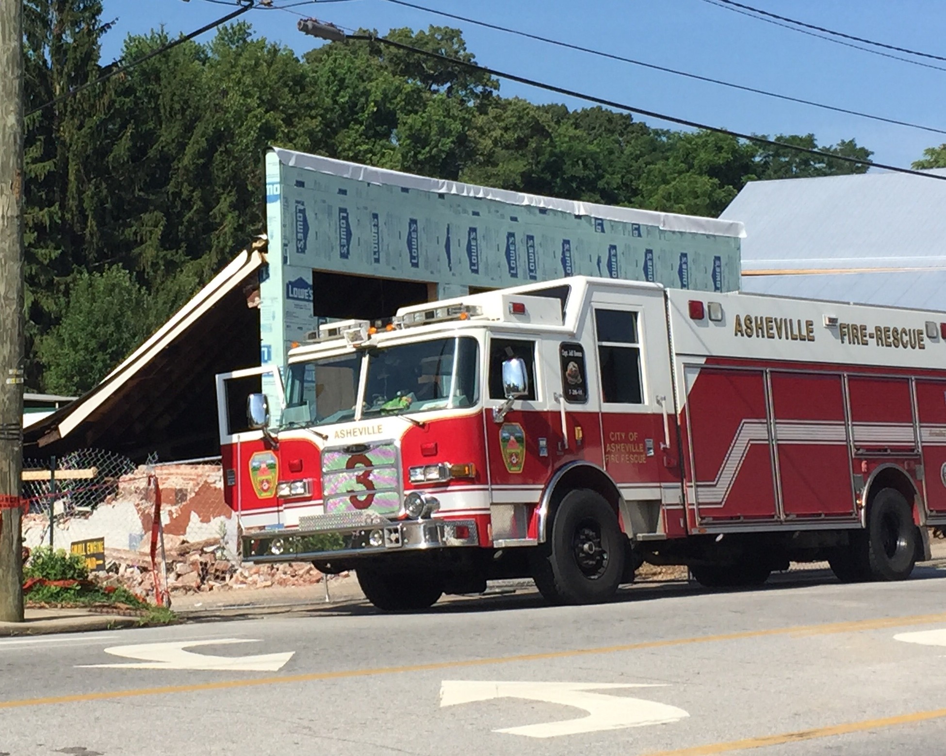 Multiple City Units Respond to Asheville Building Collapse