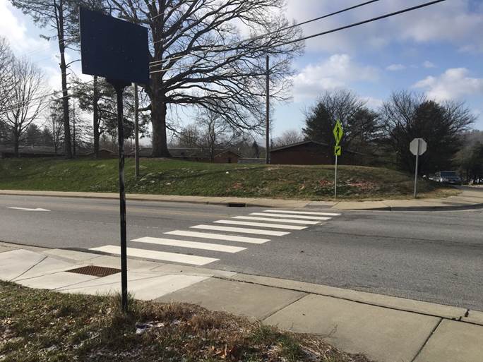 High Visibility Crosswalk Installed on Hwy. 64 and Valley St