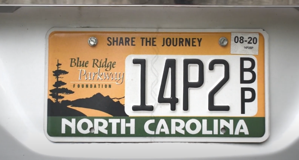 Blue Ridge Parkway Specialty License Plate Sales Top 570,000