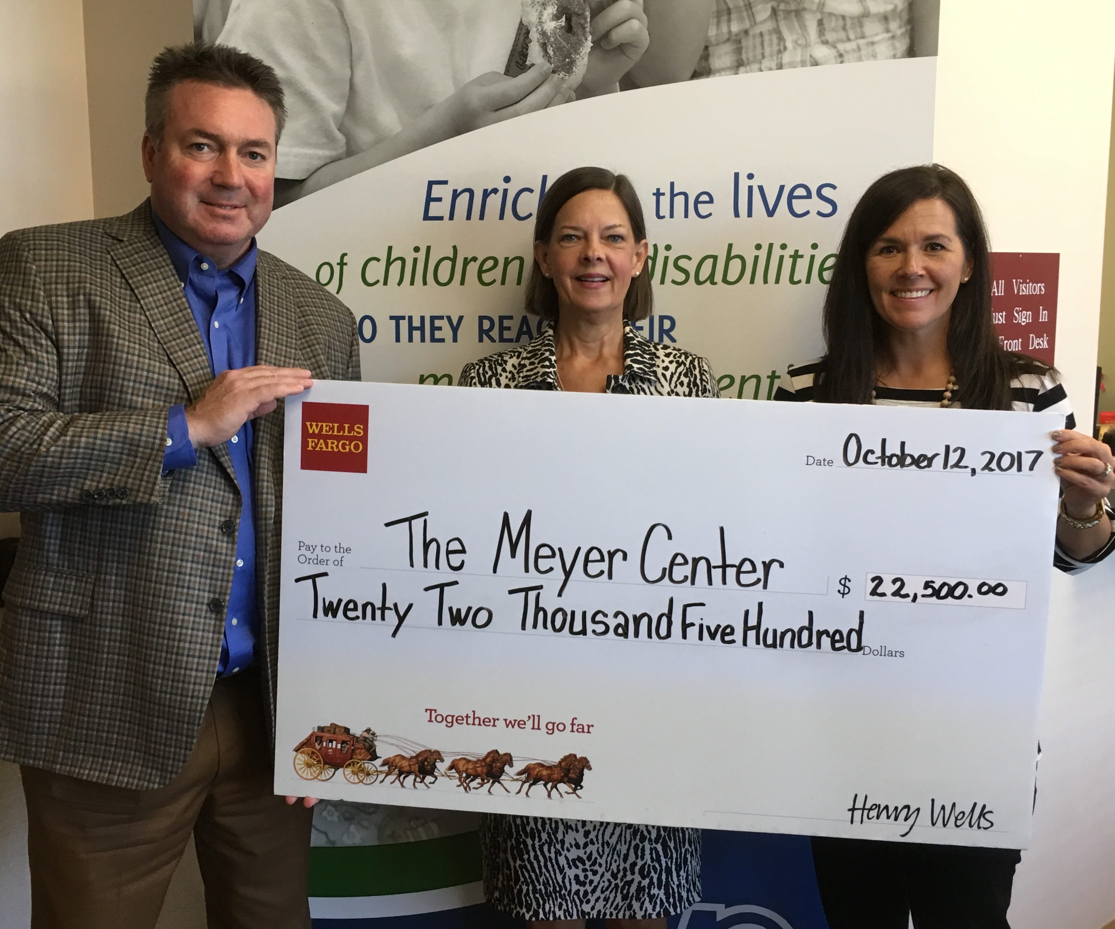 Meyer Center Receives 22,500 Donation From Wells Fargo